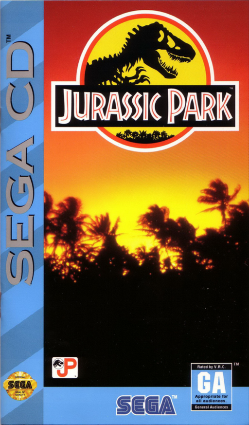 Jurassic Park (USA) Sega CD Game Cover